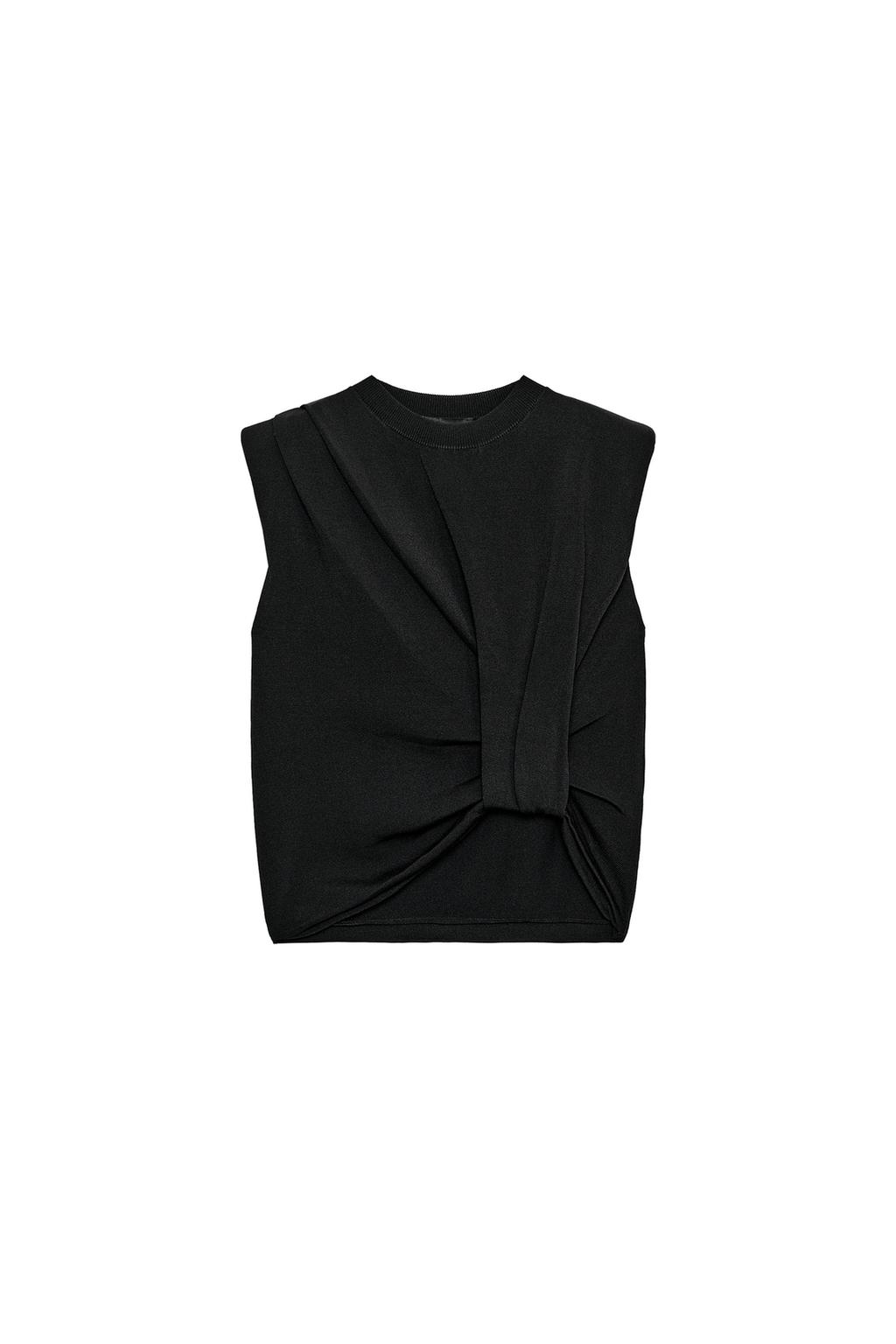 SHOULDER PAD KNIT TOP - image 3