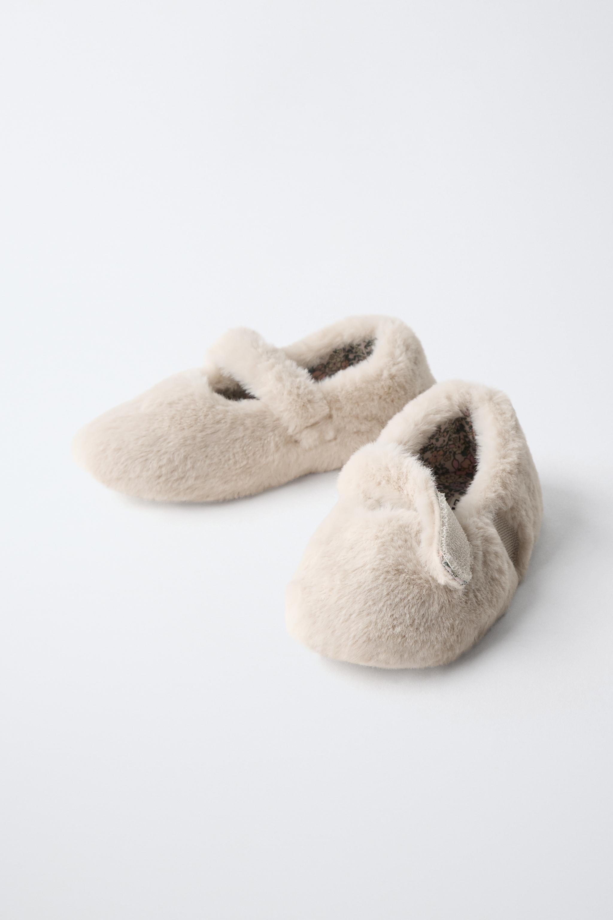 BALLERINES EFFET FOURRURE