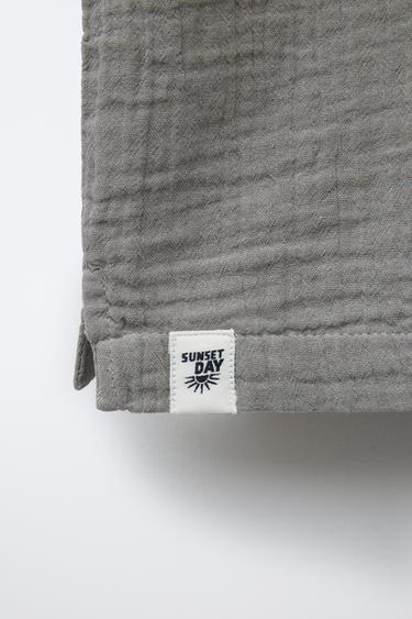 TEXTURED SHIRT - Dark grey by Zara - Image 3