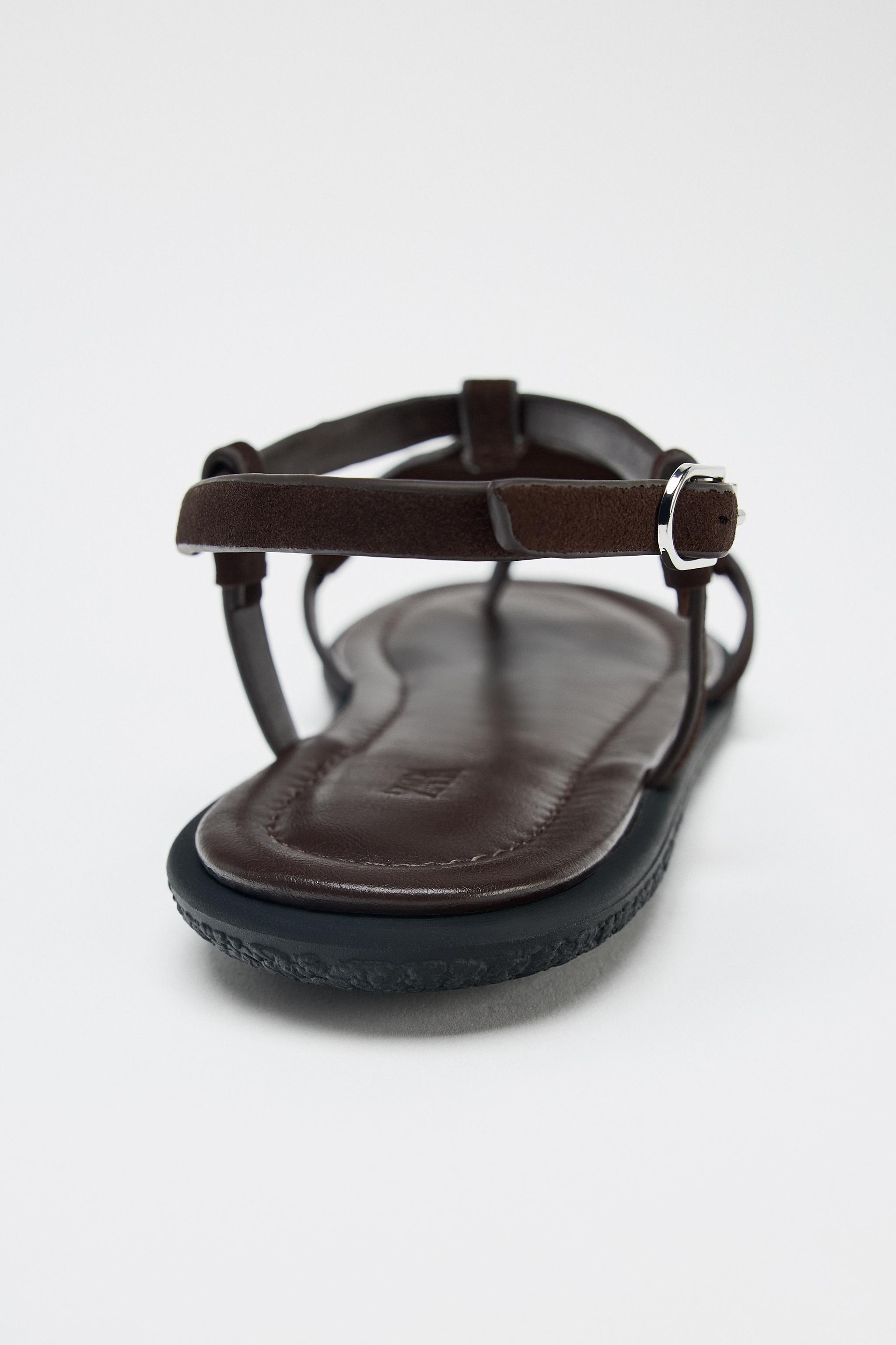 SANDALES IMPRIMÉ ANIMALIER EN CUIR AVEC EFFET FOURRURE