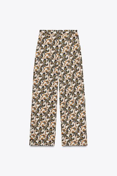 WIDE PRINTED TROUSERS - Multicoloured by Zara - Image 4