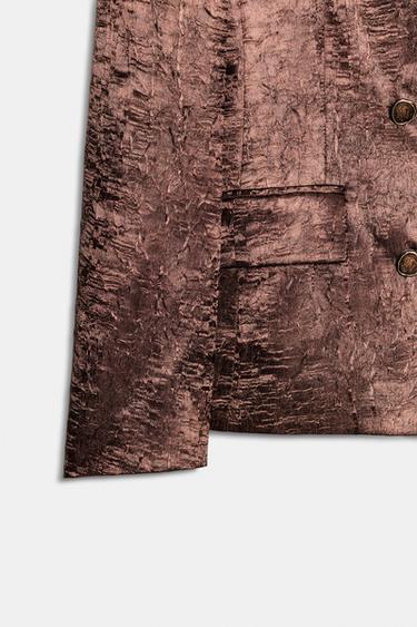 VESTE À ÉPAULETTES EFFET FROISSÉ - Cuivre de Zara - Image 6