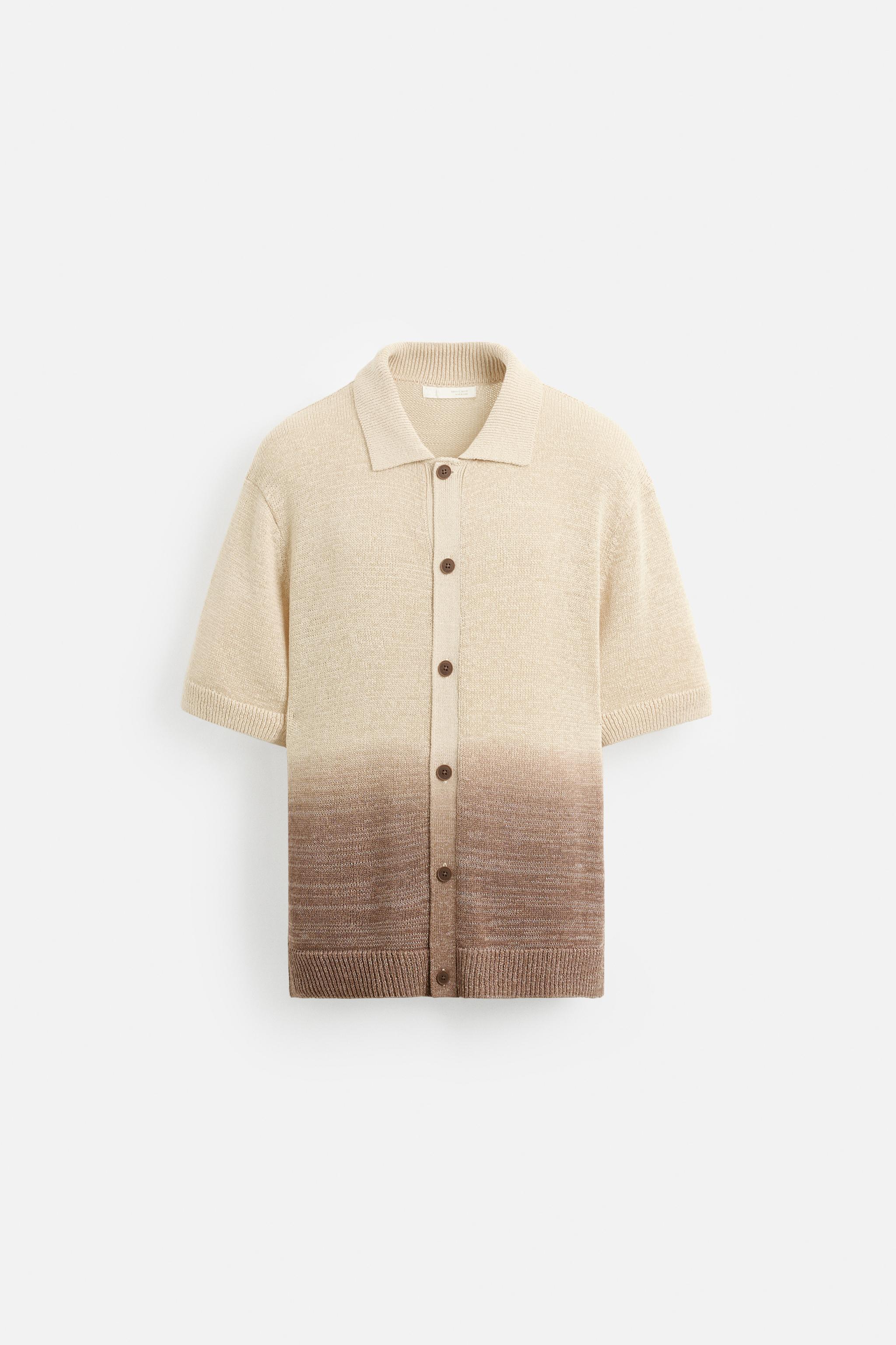 GRADIENT PRINT KNIT SHIRT - Beige | ZARA United States