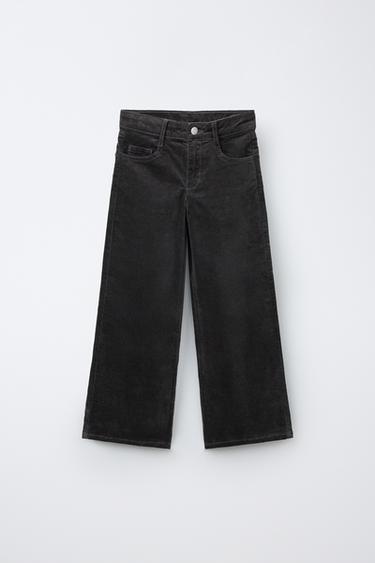 VELVET STAR WIDE-LEG PANTS — Gray 2