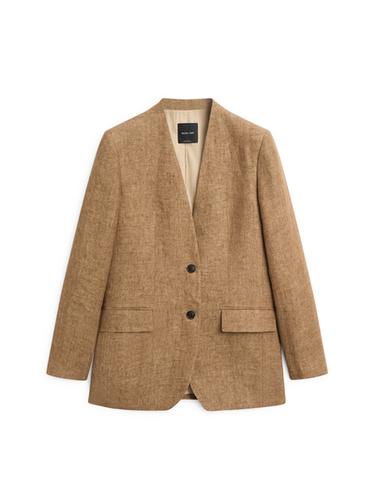 Zara 100% linen melange suit blazer - taupe brown