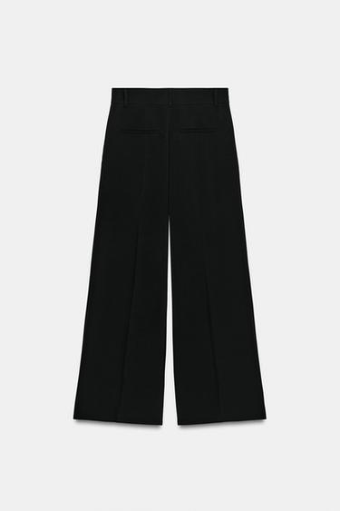 PANTALON DROIT NERVURÉ ZW COLLECTION - Noir de Zara - Image 4