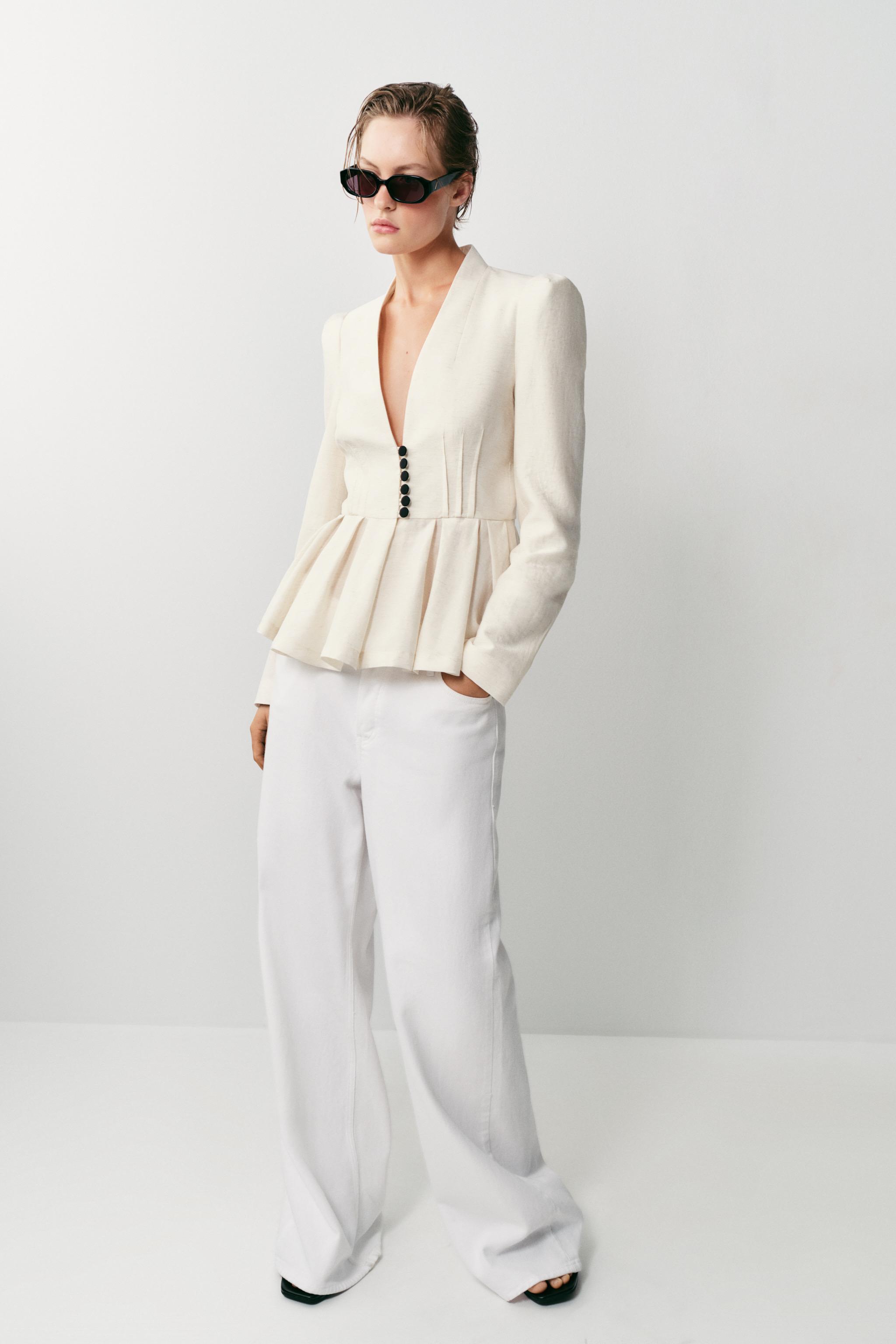 Женские пиджаки Zara TAILORED SHOULDER PAD BLAZER