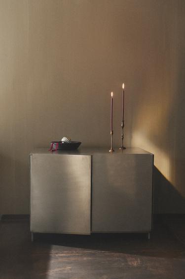 Zara STEEL TABLE - Matte silver