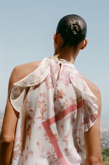 TOP À VOLANTS IMPRIMÉ FLORAL - Multicolore de Zara - Image 3