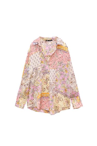 PRINTED SATIN-FINISH SHIRT