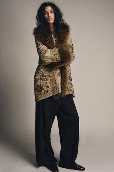 БРОДИРАНО КИМОНО ZW COLLECTION LIMITED EDITION - Светлозелен от Zara