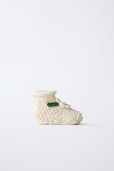 EMBROIDERED BOOTIES - Ecru White by Zara - Image 0