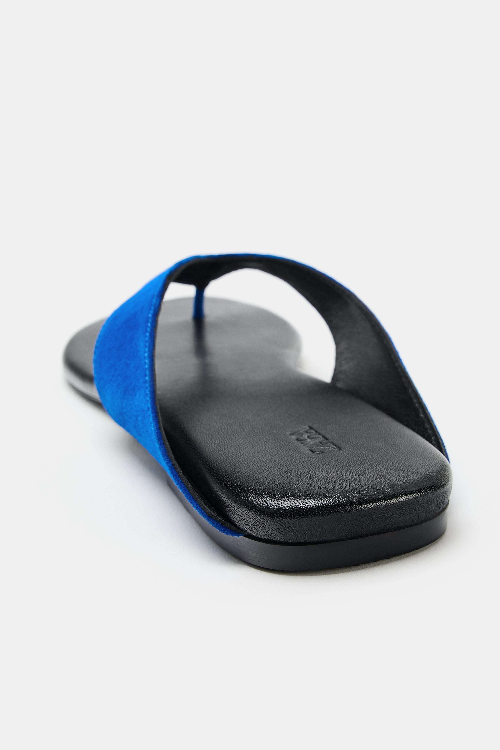ZARA フラットレザースリッパサンダル レザー フラットサンダル | Zara Home 日本/Japan