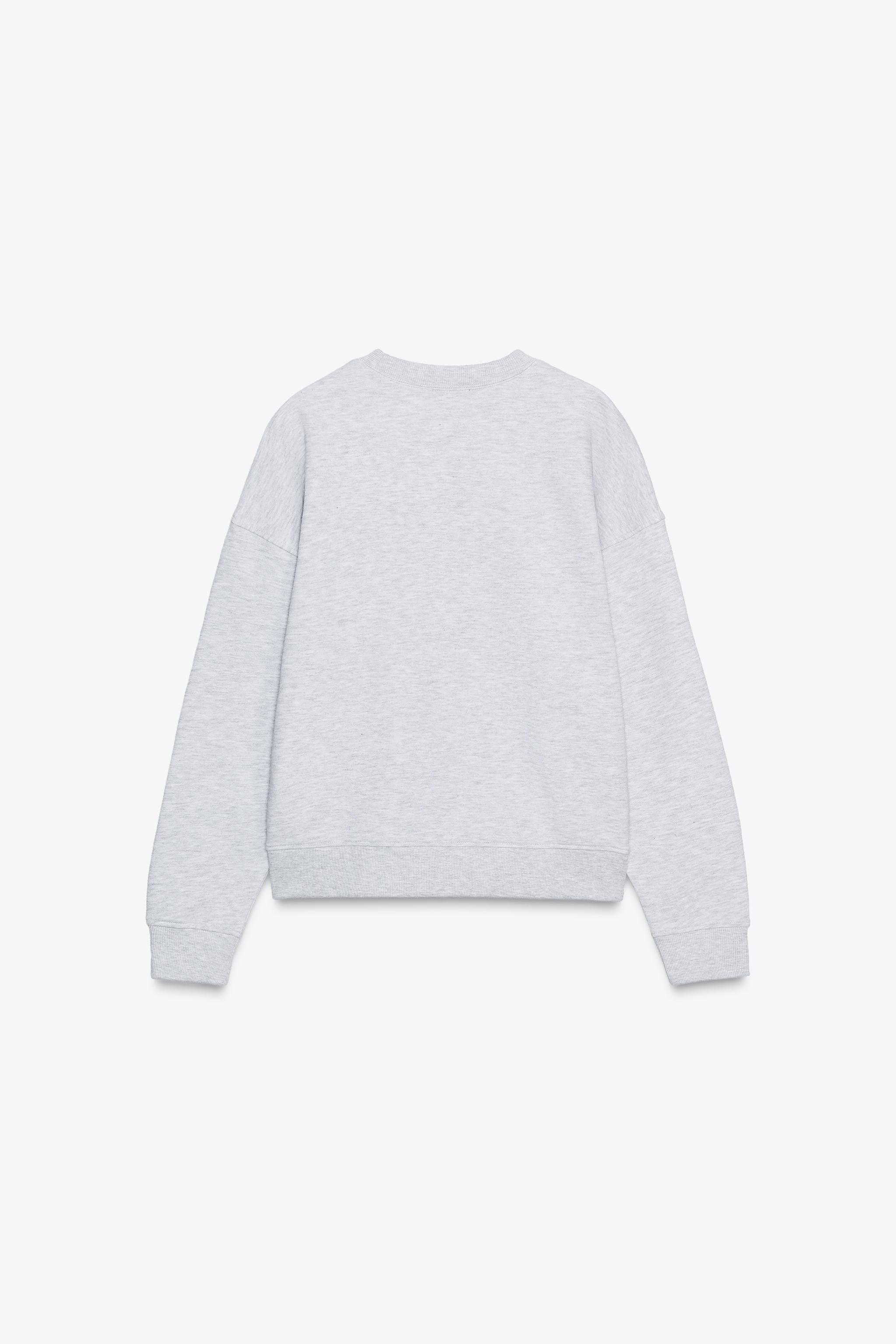 VARSITY SWEATSHIRT - Gray marl | ZARA United States
