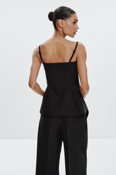 TOP BOUTONS - Noir de Zara - Image 5