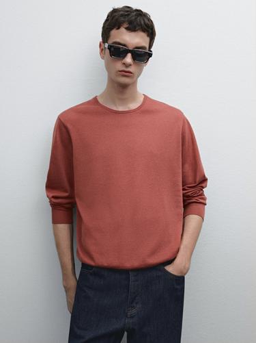 Jersey punto con algodón - Topo de Zara