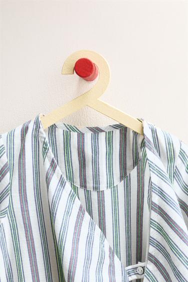 ZARA TIMELESS - STRIPED JUMPSUIT - Ecru / Blue by Zara - Image 2