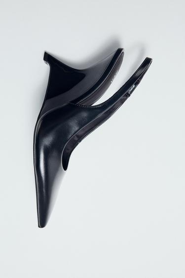 TACÓN CUÑA DESTALONADO - Negro de Zara