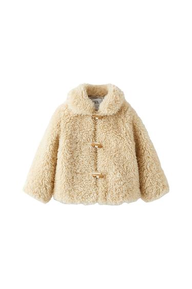 FAUX SHEARLING TOGGLE JACKET