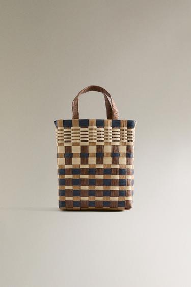 MULTICOLOURED MINI TOTE BAG – Barna a ZARA-tól – 0 kép