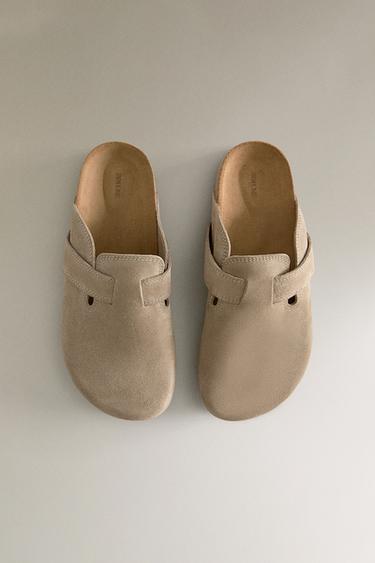 SABOTS CUIR LANIÈRE - Vert de Zara - Image 3