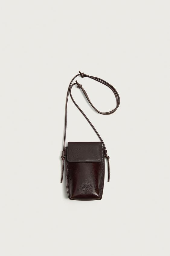 リアルレザー ショルダーバッグ - ブラウン | ZARA Japan / 日本