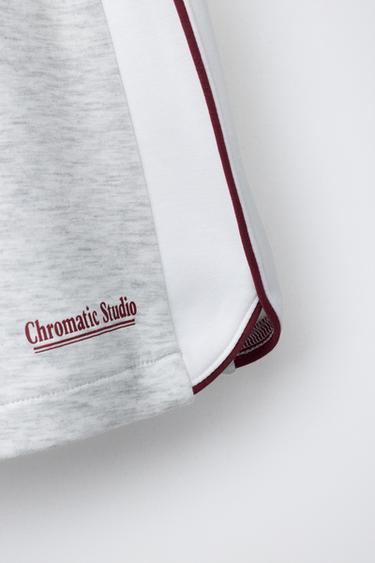 SHORT SPORT CONTRASTE - Gris chiné de Zara - Image 3