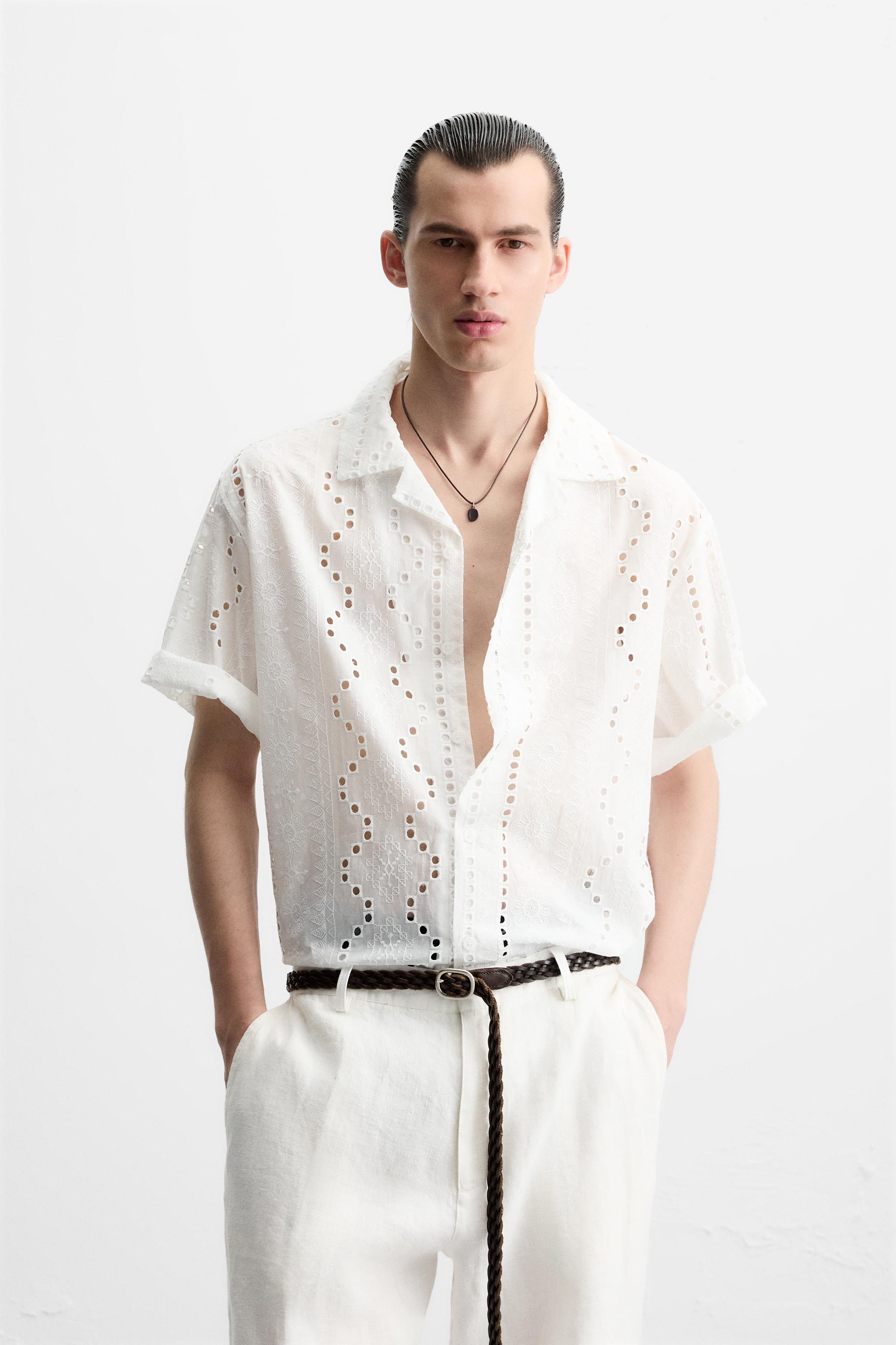 ZARA 白 シャツ 白シャツ XL 長袖 slim fit - メルカリ