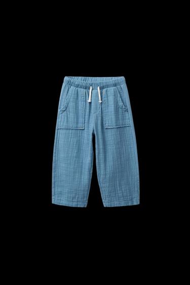 Zara BASIC COMBINATION PANTS - Blue - Image 0