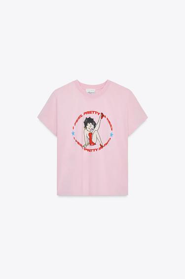 WASHED-EFFECT BETTY BOOP® T-SHIRT - Pink by Zara