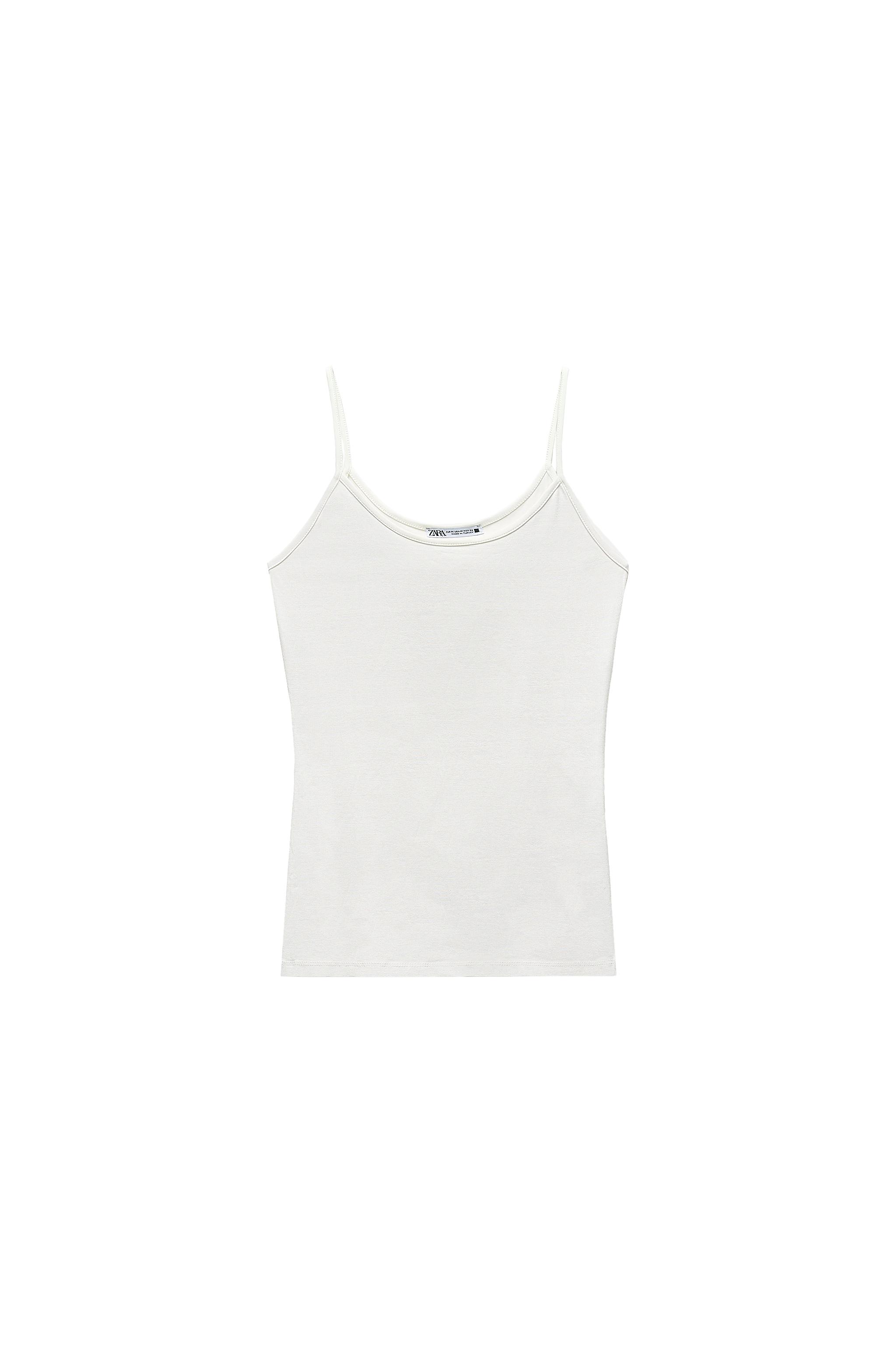 POLYAMIDE STRAPPY TOP - White | ZARA Canada