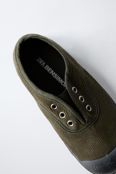 BENSIMON ® X ZARA CORDUROY SNEAKERS - Khaki Green by Zara - Image 6