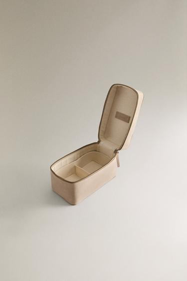 TROUSSE DE TOILETTE BIJOUX CUIR - Blanc écru de Zara - Image 3