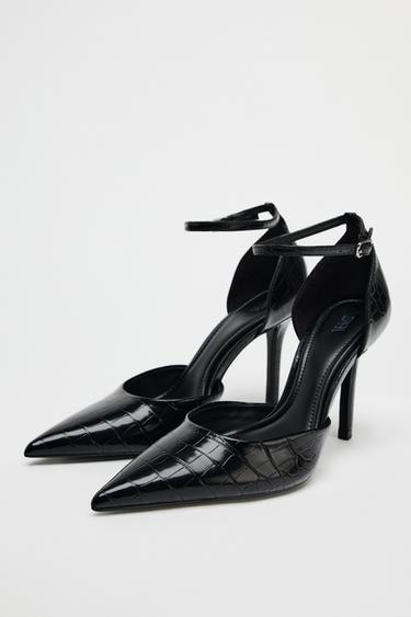 HEELED SHOES WITH ANKLE STRAP - Black by Zara - Image 2