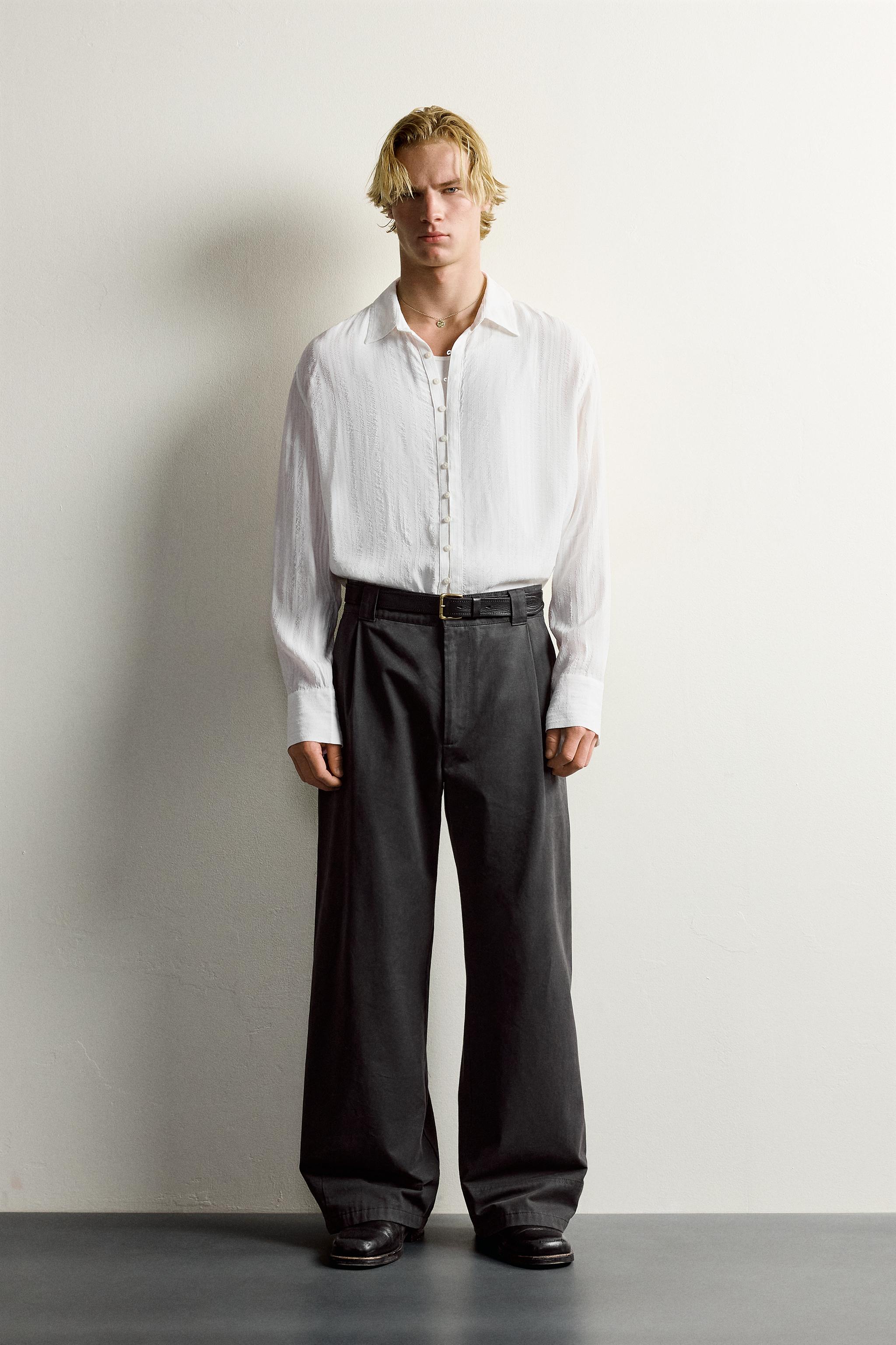 CHEMISE FLUIDE 100% VISCOSE RAYURES