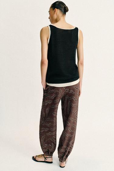 TOP EN MAILLE BIMATIÈRE - Noir de Zara - Image 5