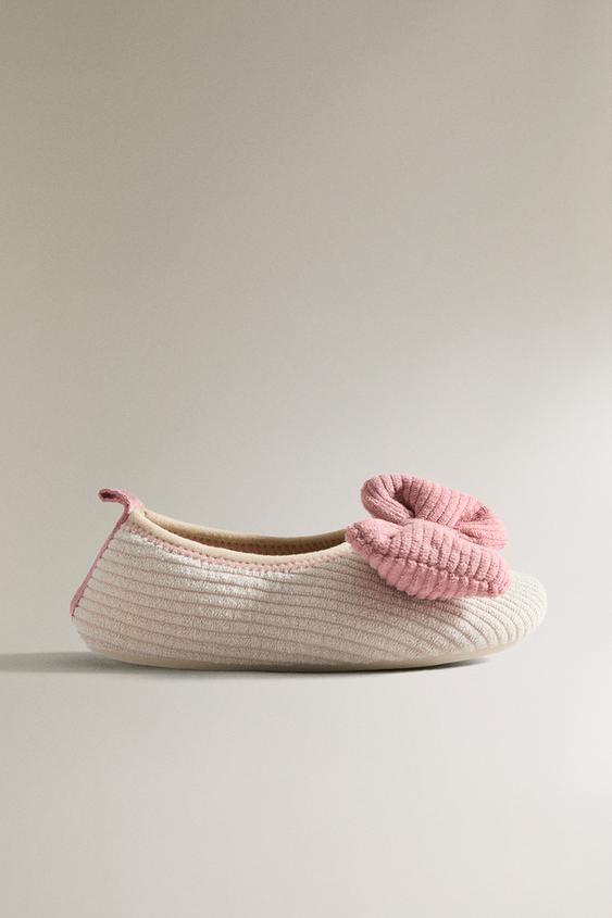 KIDS' BOW BALLERINAS - Beige by Zara - Image 0