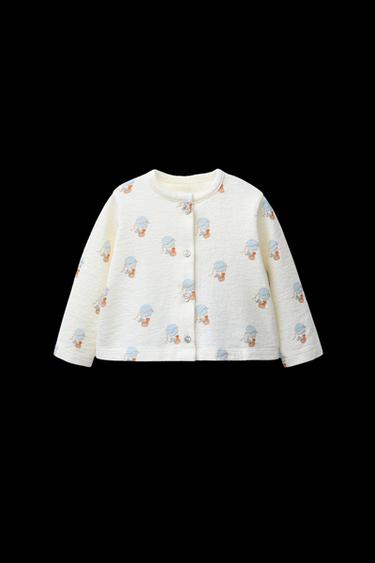 Zara PRINTED JACKET - Ecru - Image 0
