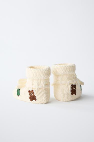 CHAUSSONS À NŒUD - Blanc écru de Zara - Image 3