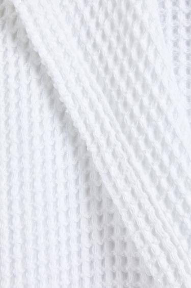 PEIGNOIR COTON WAFFLE - Blanc de Zara - Image 4