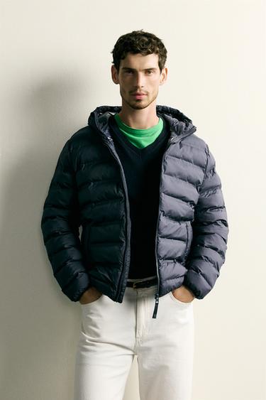 CAZADORA ACOLCHADA LIGERA WATER REPELLENT - marino de Zara