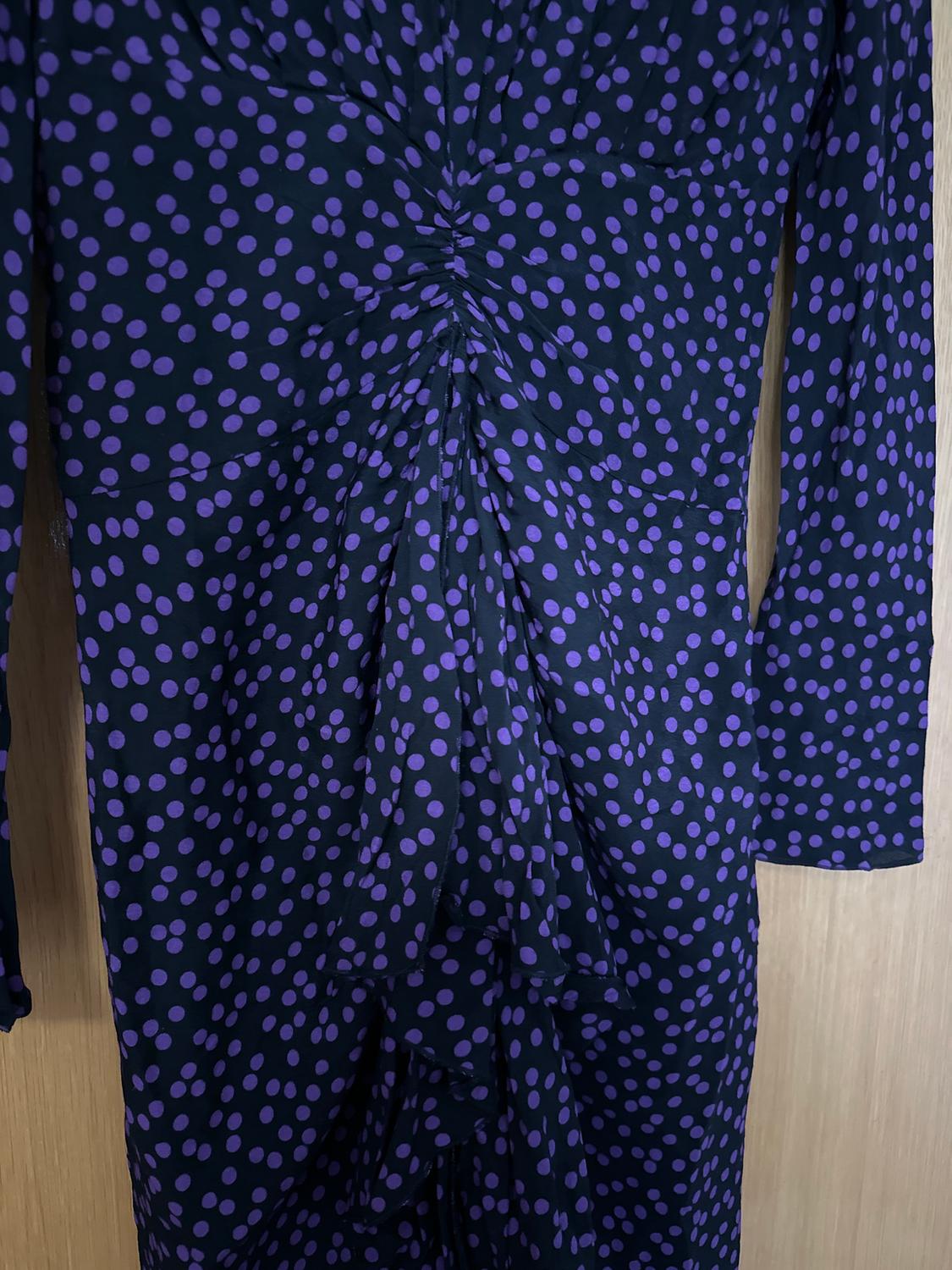 POLKA DOT DRESS WITH SHOULDER PADS - Image 4