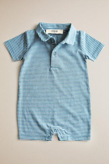 GRENOUILLÈRE ENFANT RAYURES - Bleu de Zara - Image 4