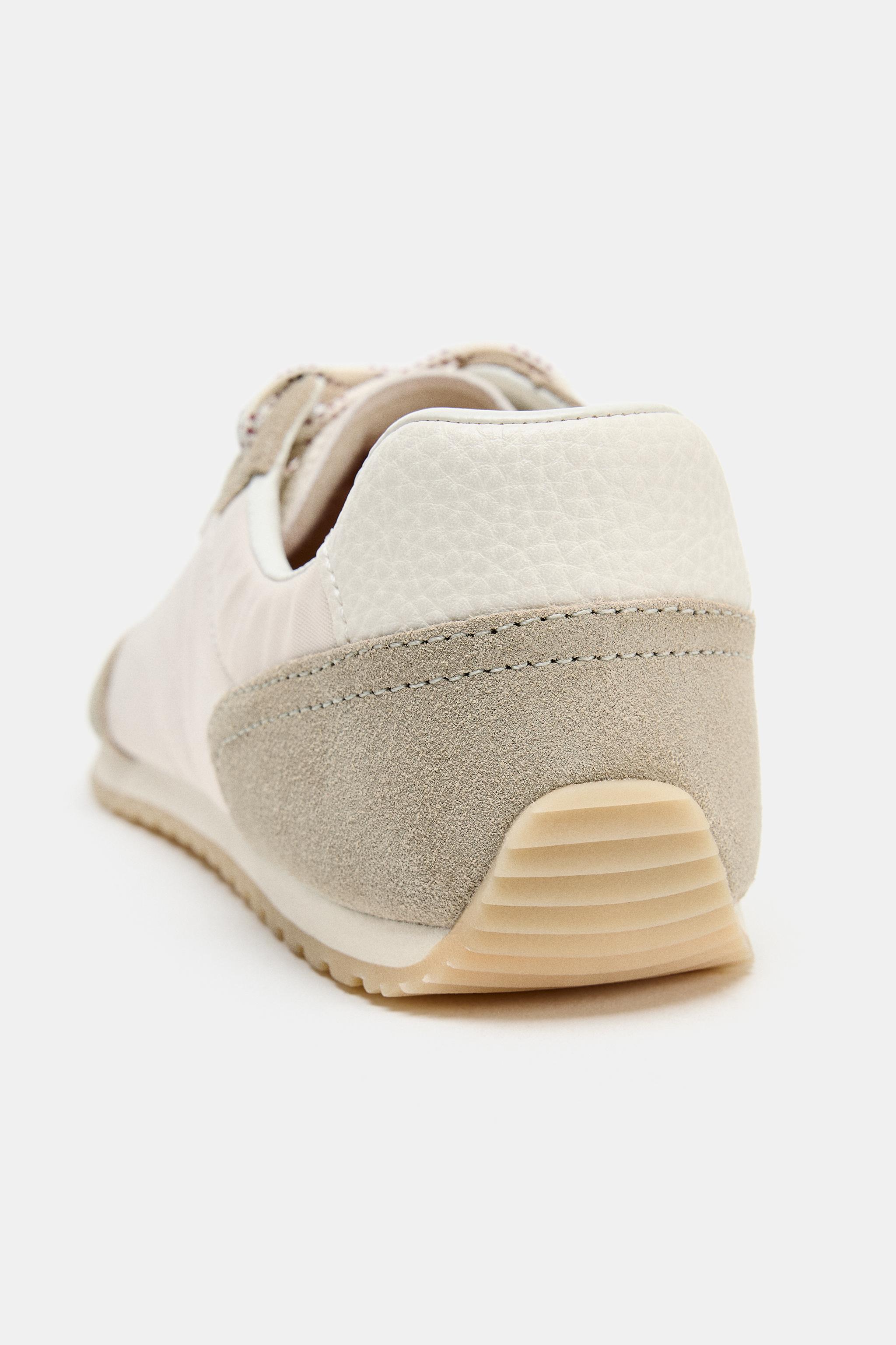 Женские кроссовки Zara COMBINED BAREFOOT SNEAKERS — фото 10