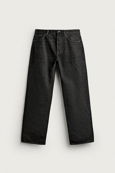 TEXANS straight fit LLARG - Negre de Zara