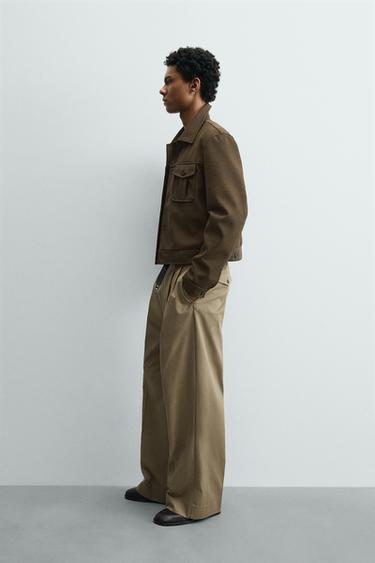 CROPPED FIT FAUX LEATHER JACKET - Oil by Zara - Image 3