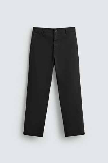PANTALÓN AJUSTE RECTO TWILL - Negro de Zara