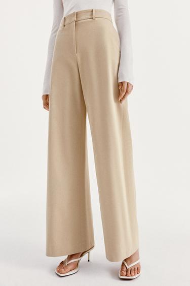 WEITE HOSE MIT HOHER TAILLE - Beige von Zara