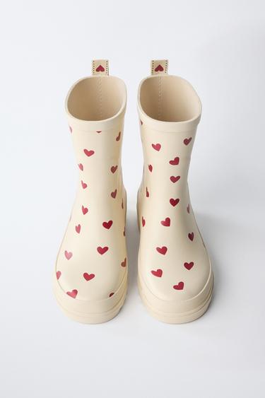 BOTTES DE PLUIE CŒURS - Rouge de Zara - Image 3