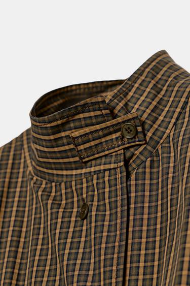 CHECK COTTON SHIRT WITH BOW ZW COLLECTION - orange-green by Zara - Image 9